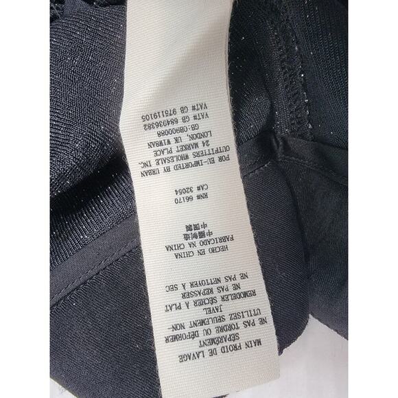 Free People Black Combo Shine On Women Pants size 4 Straight Crop Going Out NEW - Picture 7 of 8